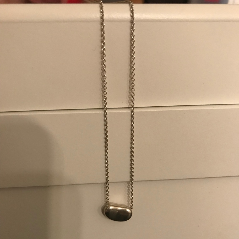 Tiffany & Co Bean stealing silver necklace.